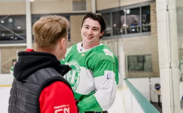 hockey player on ice