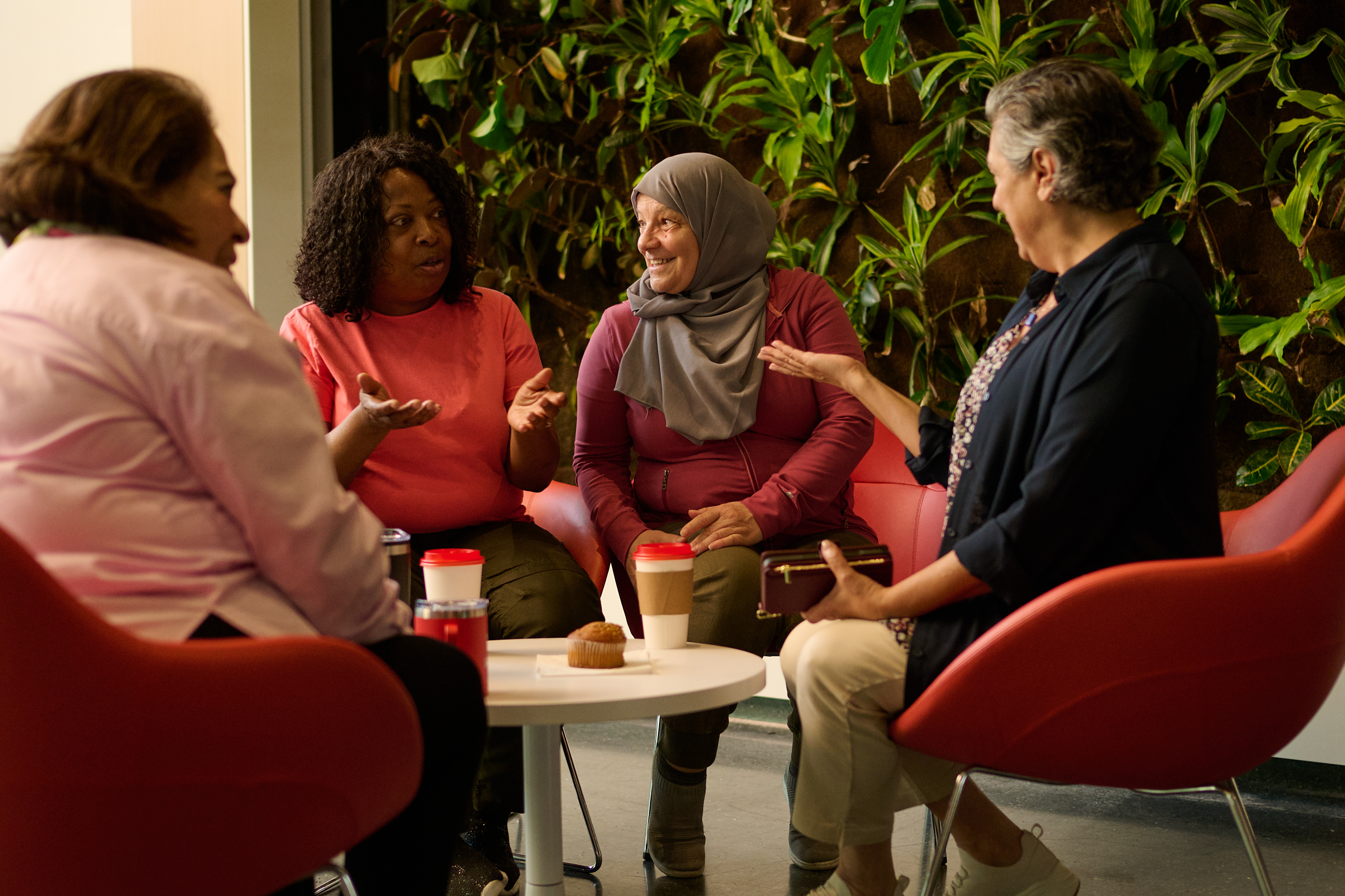 Group gathering socially
