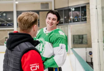 hockey player on ice