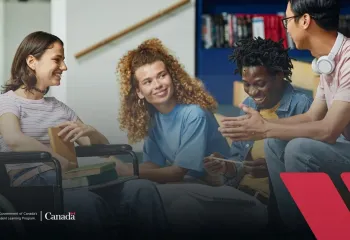 Group of students talking 