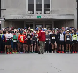 Group of runners lined up