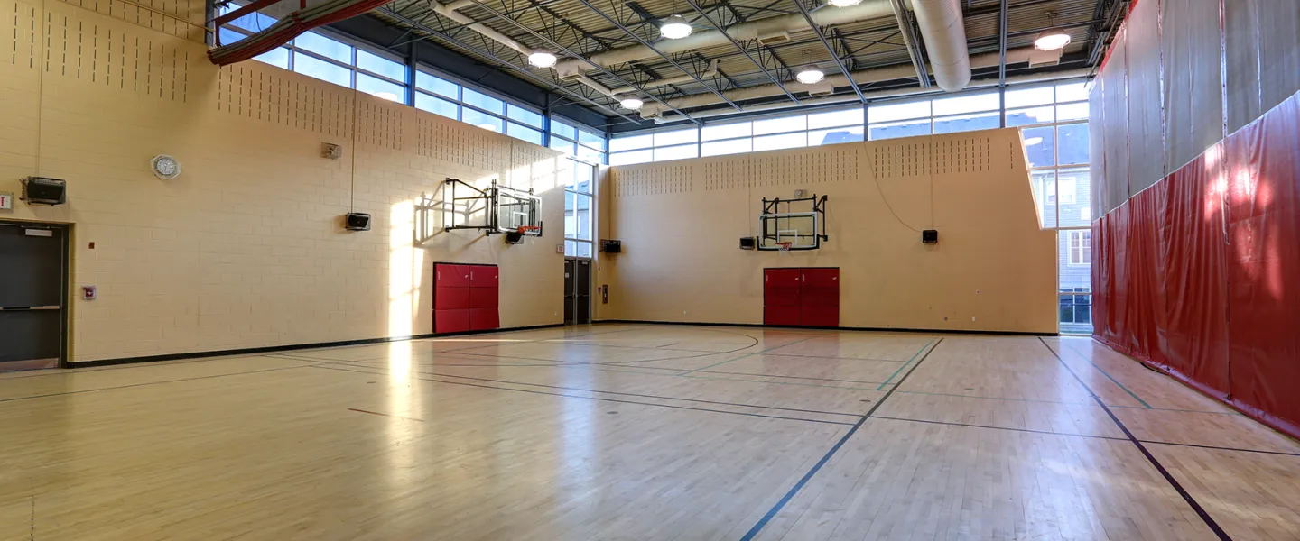 A full view of the gymnasium