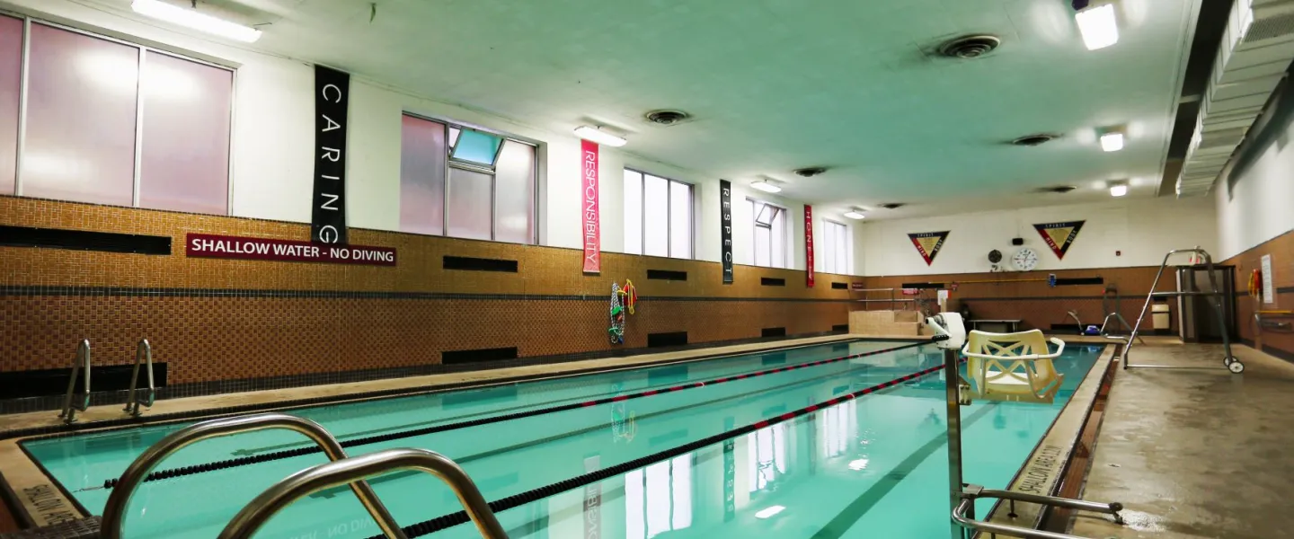 Pool and deck at the Hamilton Downtown Family YMCA