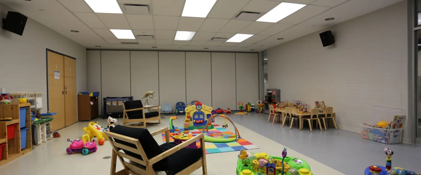 Child Minding Room with toys and furniture