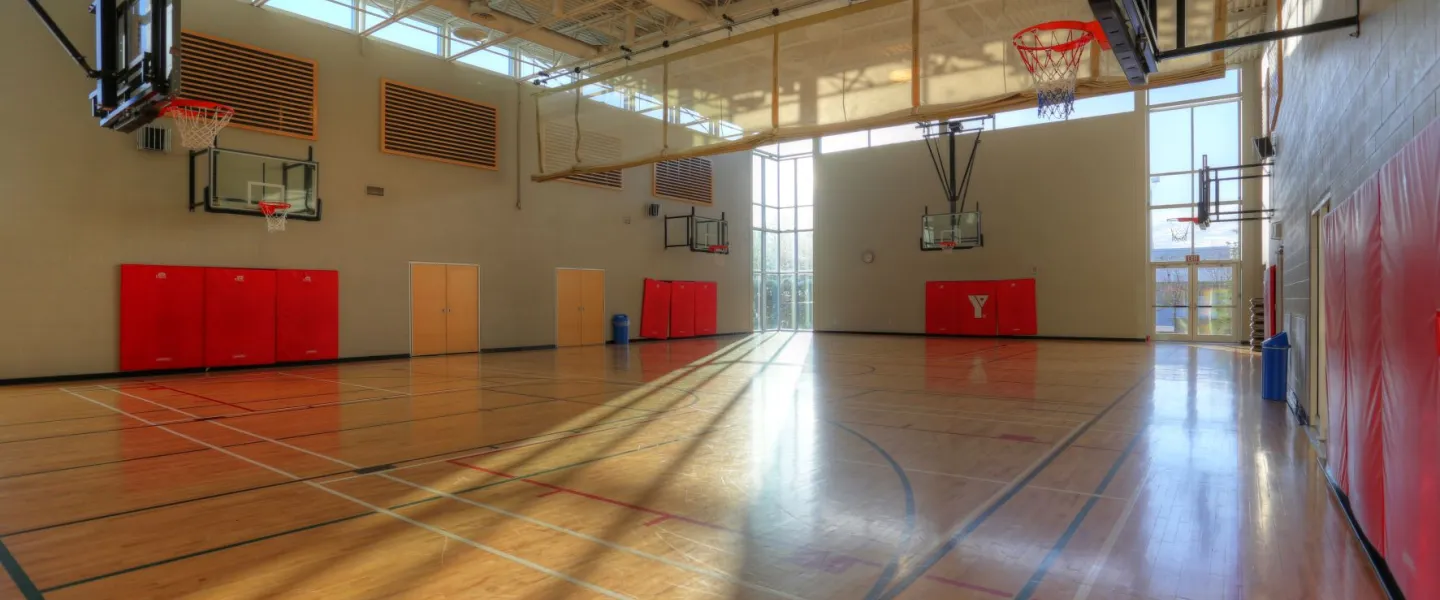 Gymnasium with basketball nets