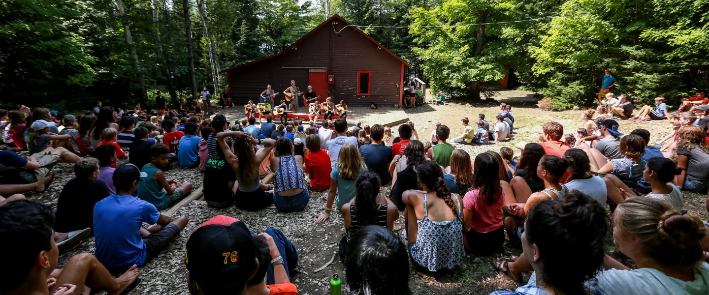 Wanakita camper audience watching talent show