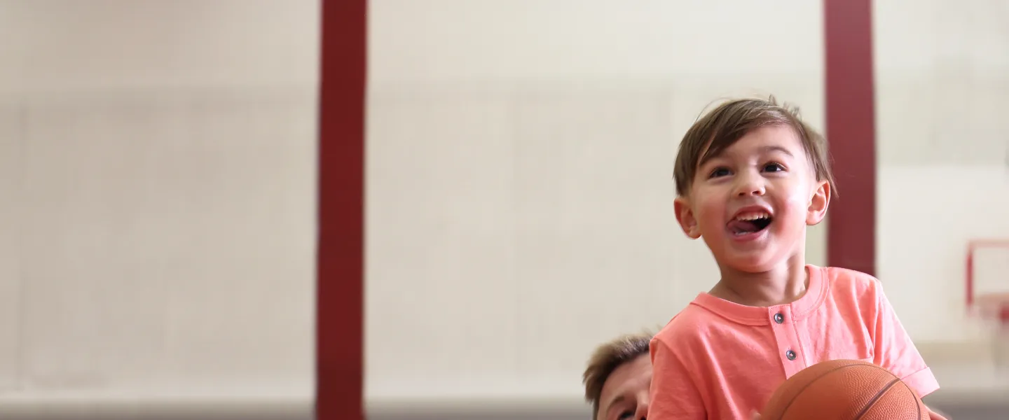 Child with basketball