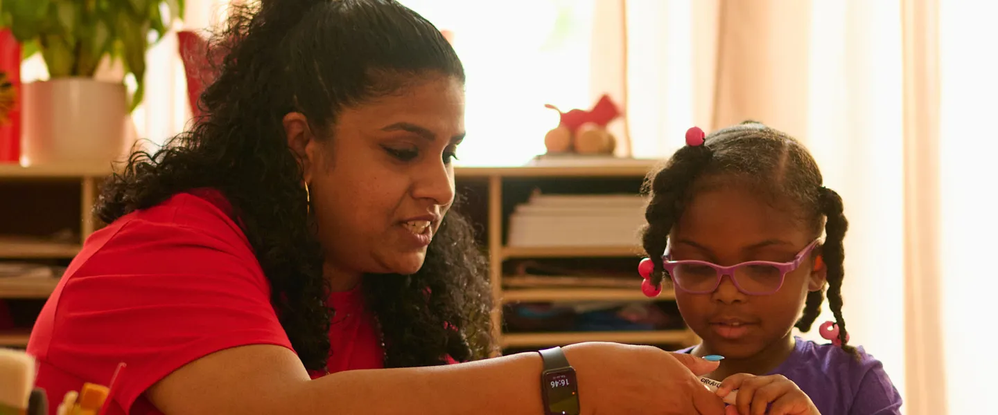 Individual taking care of child