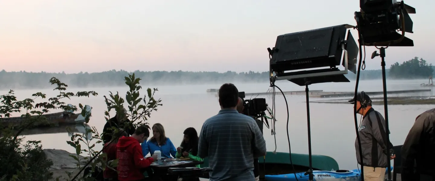 Media setting up at YMCA Wanakita