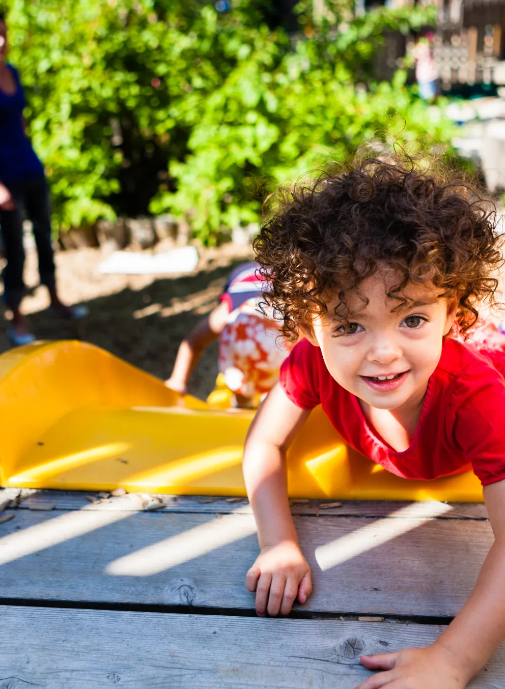 child-on-slide