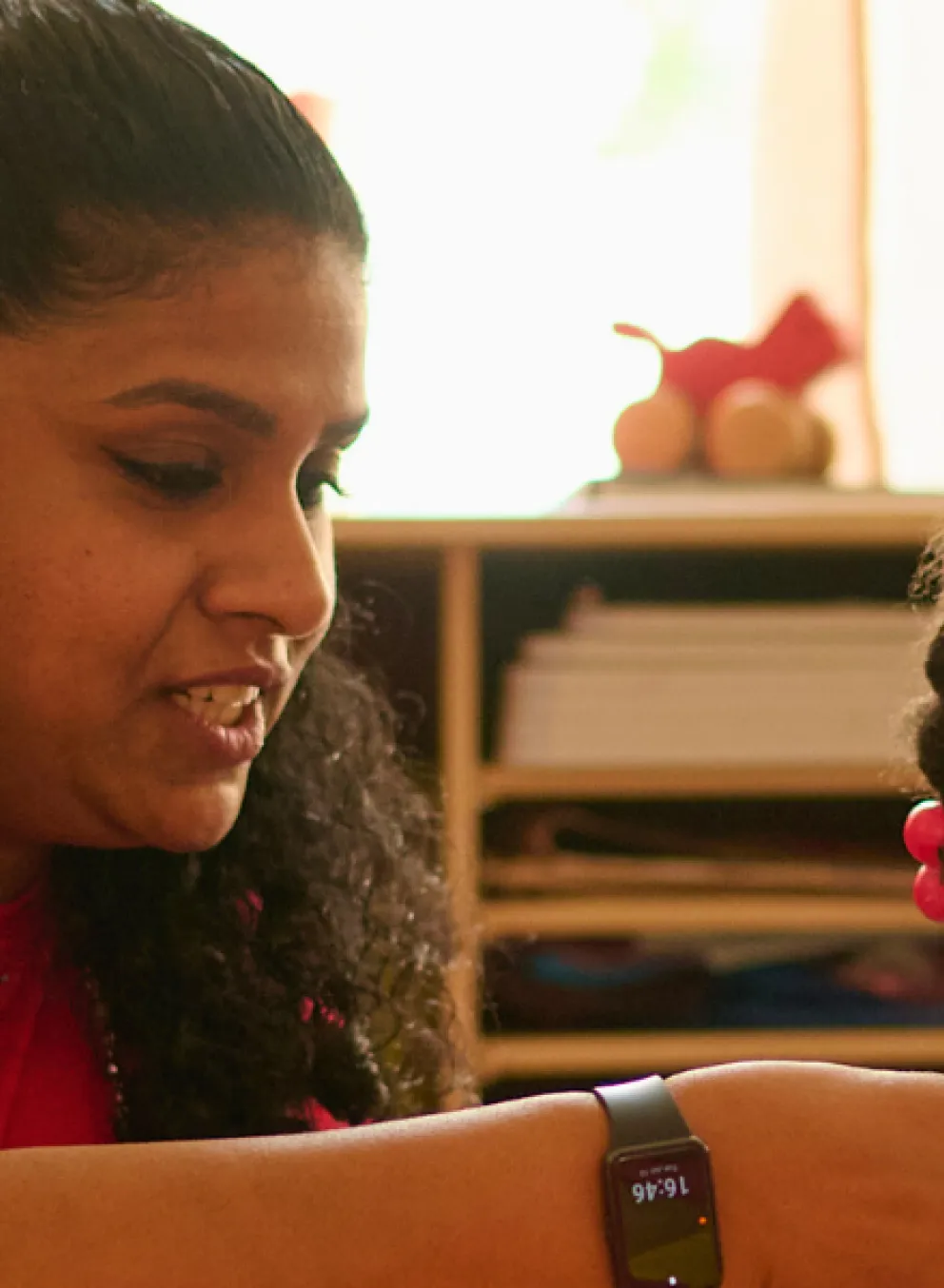 Individual taking care of child