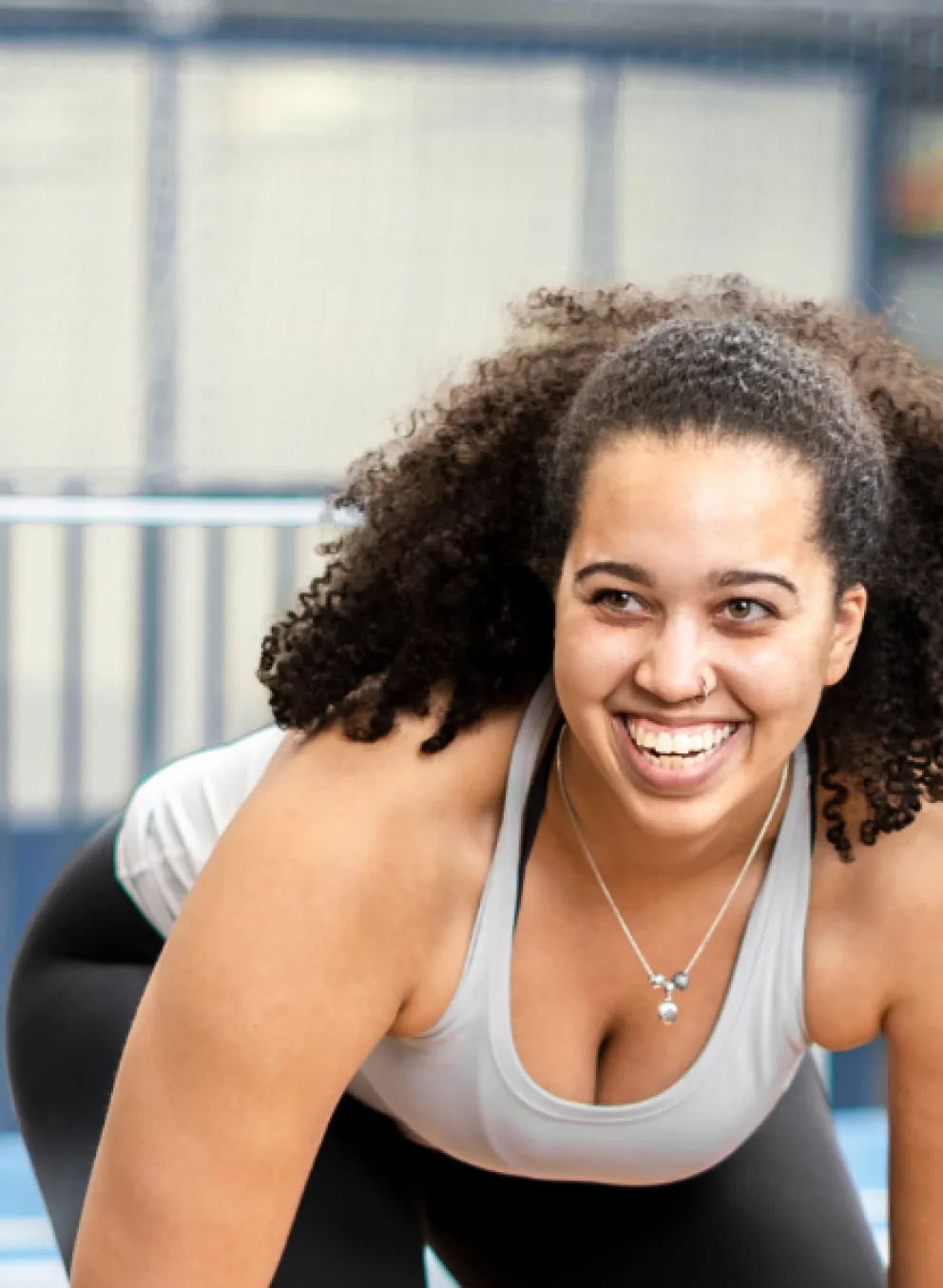 Personal trainer working with someone