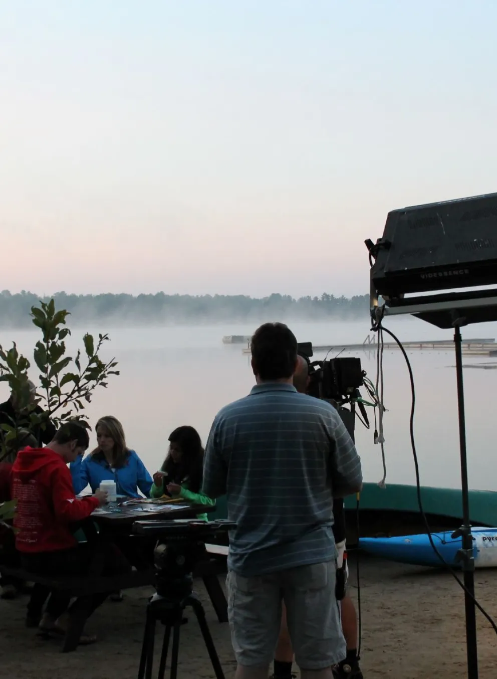 Media setting up at YMCA Wanakita