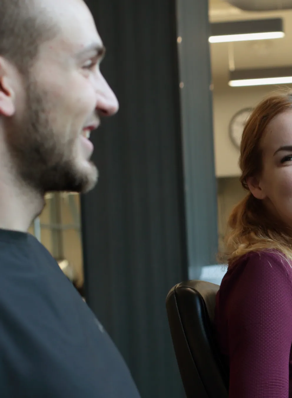 Girl and Guy in a Gym