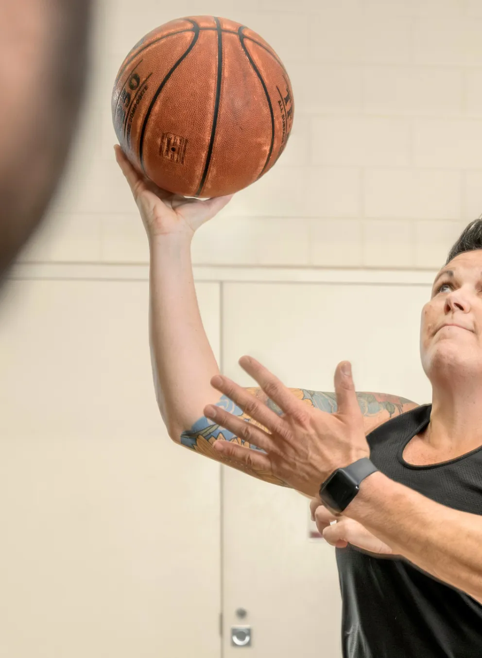 Person playing basketball
