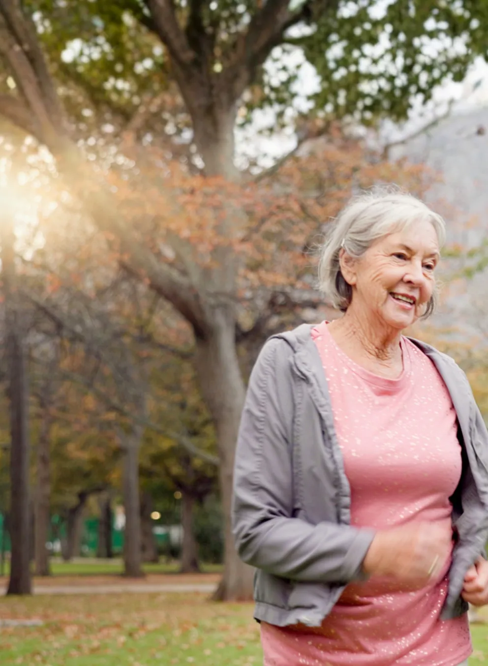 Elderly women walking
