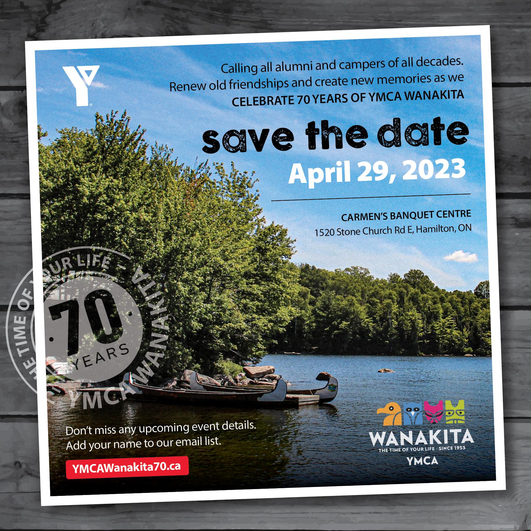 Save the date for Wanakita's 70th anniversary