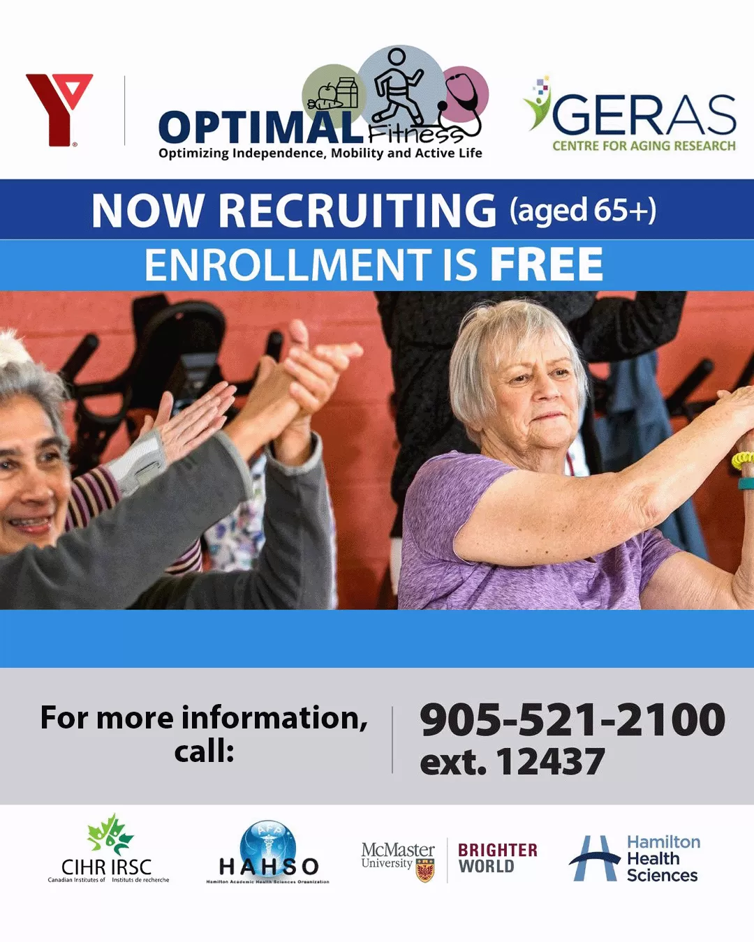 GERAS DANCE now recruiting! Enrollment is FREE. For more information, please call: 905-521-2100 ext. 12437.