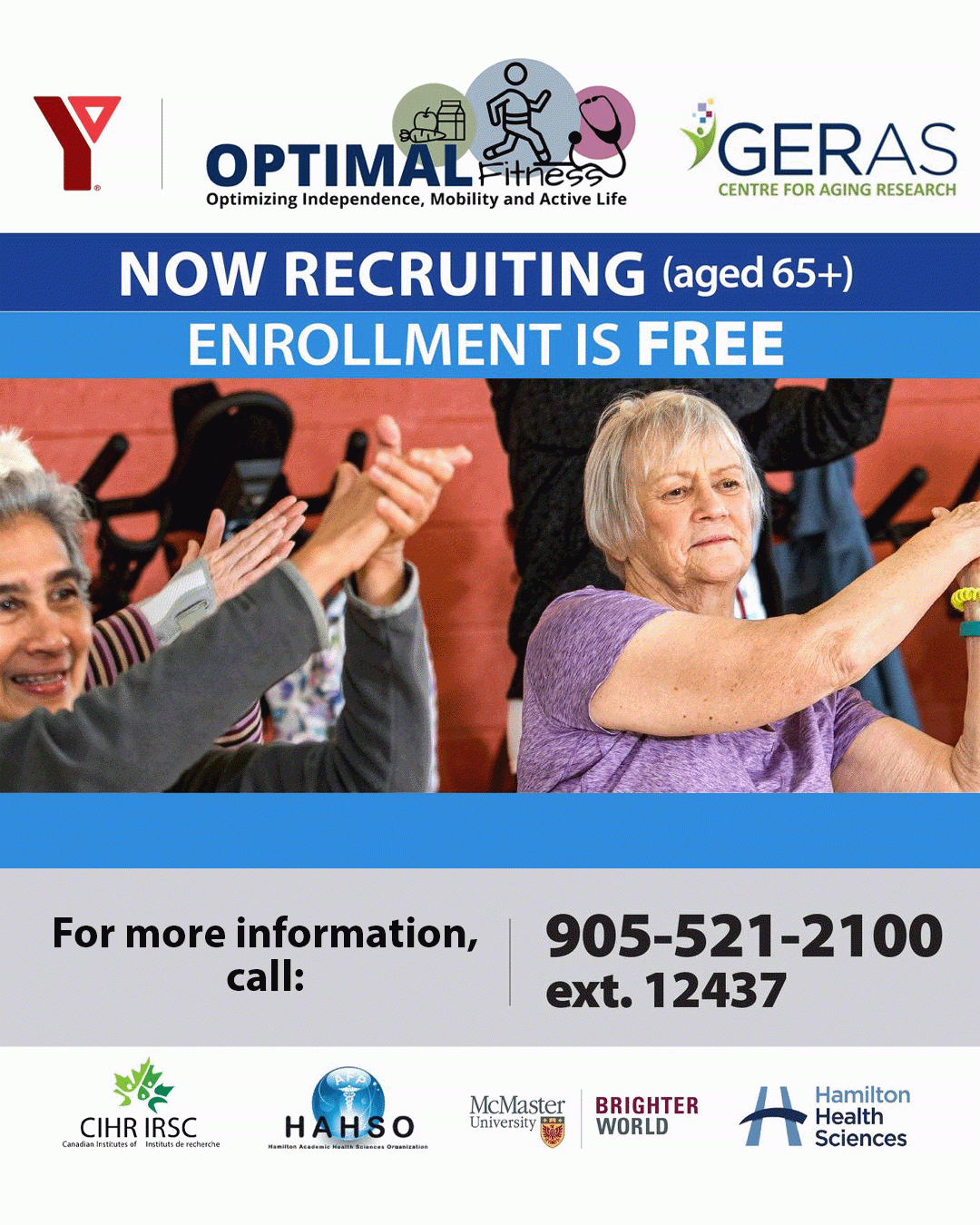 GERAS DANCE now recruiting! Enrollment is FREE. For more information, please call: 905-521-2100 ext. 12437.