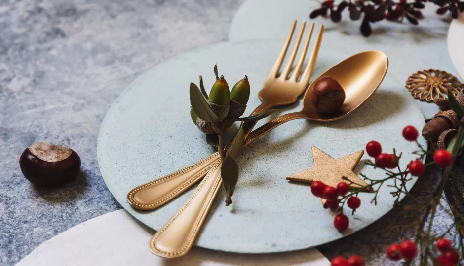 Holiday dinner plate