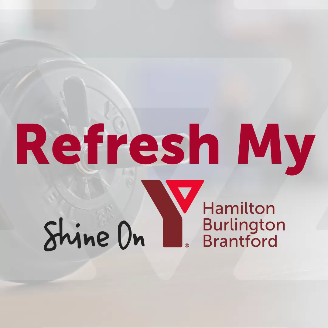 Refresh My Y words and YMCA logo