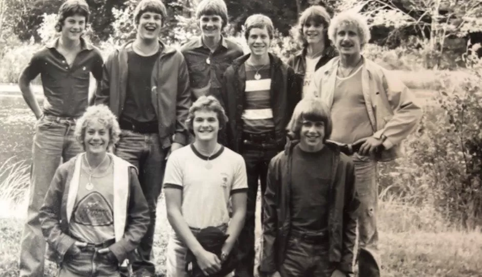 black and white photo of Wanakita camp counsellors