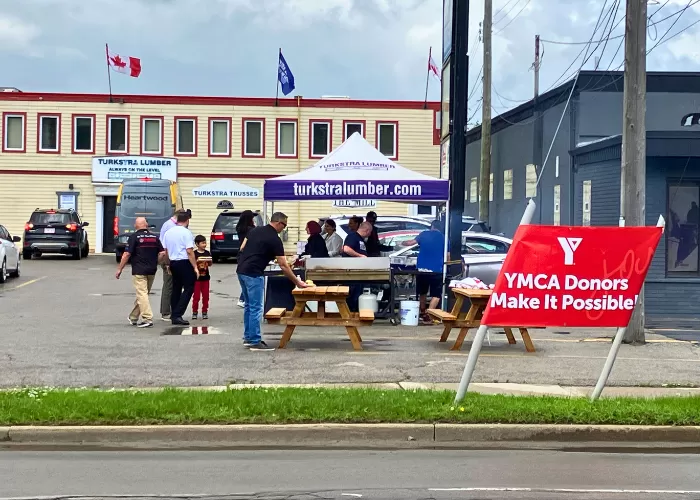 Turkstra Lumber location with outdoor BBQ