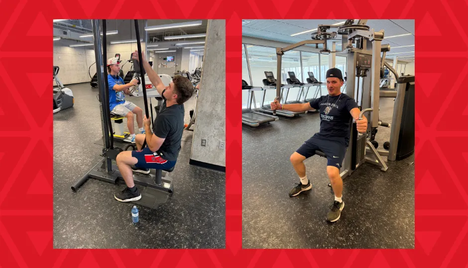 men using fitness machines
