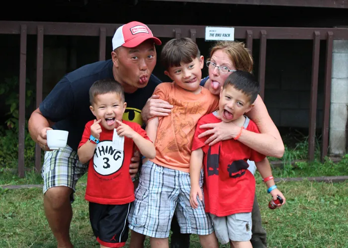 Young family at YMCA Wanakita Family Camp