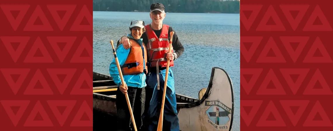 john_and_anne_marie_wilson_-_work_weekend_volunteers_paddle_voyageur_canoe