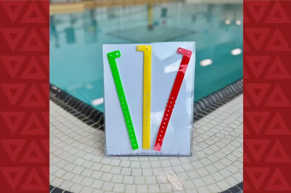 Green, Yellow and Red Swimming Wristbands
