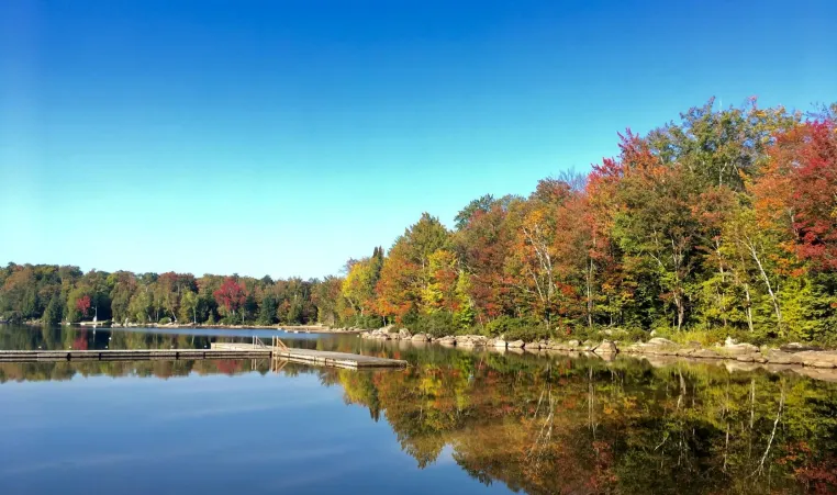 View of Koshlong Lake and YMCA Wanakita Waterfront
