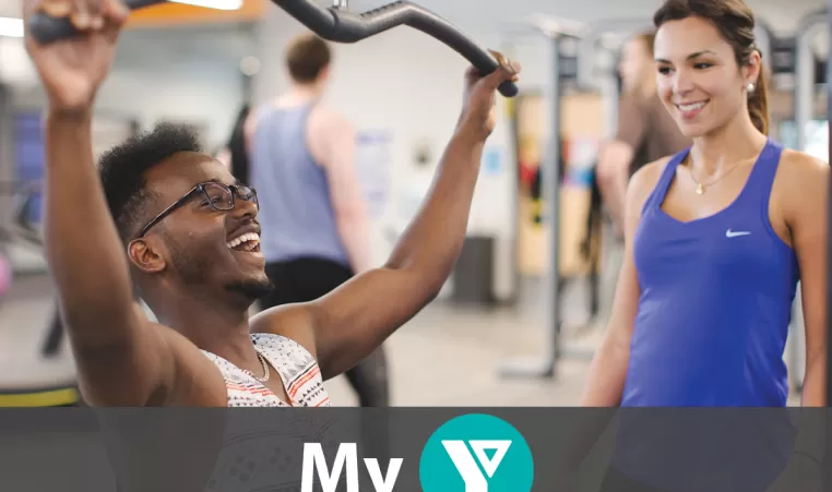 My Y News banner with members using weights