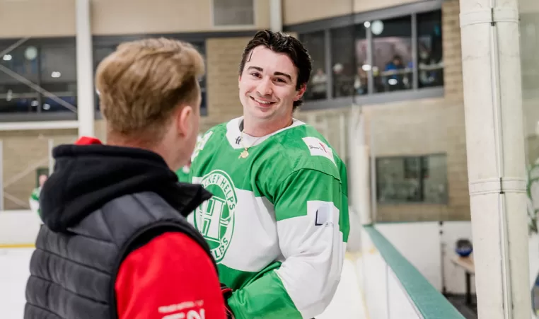 hockey player on ice