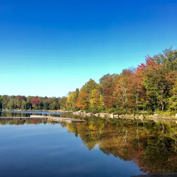 View of Koshlong Lake and YMCA Wanakita Waterfront