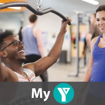 My Y News banner with members using weights