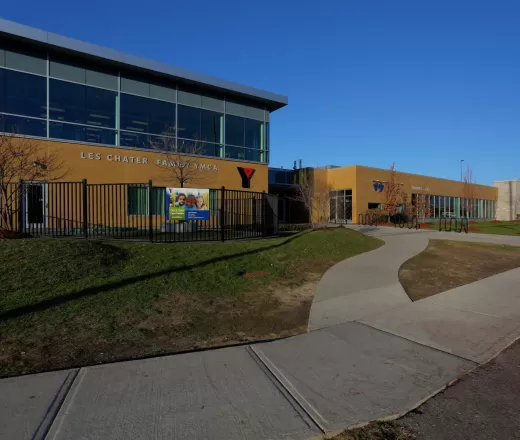 Exterior of the Les Chater Family YMCA on Rymal Road