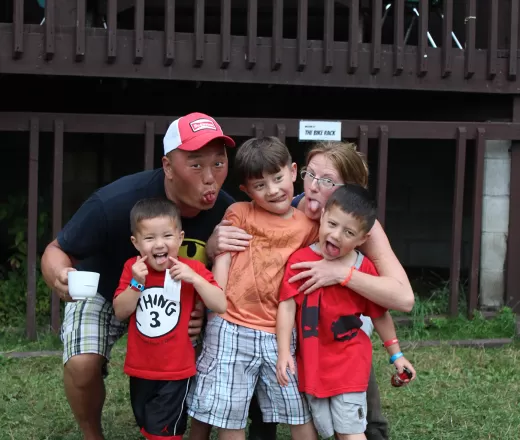 Young family at YMCA Wanakita Family Camp