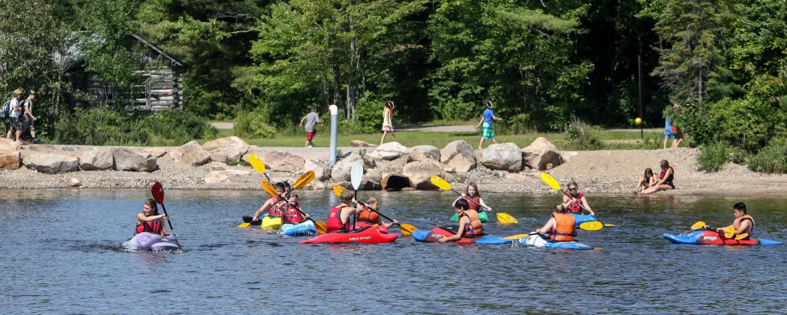 Wanakita campers kayaking