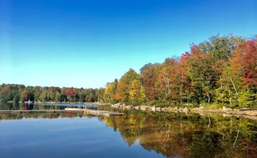 View of Koshlong Lake and YMCA Wanakita Waterfront