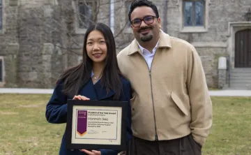 Hannah and peter- BTB intern McMaster humanities award